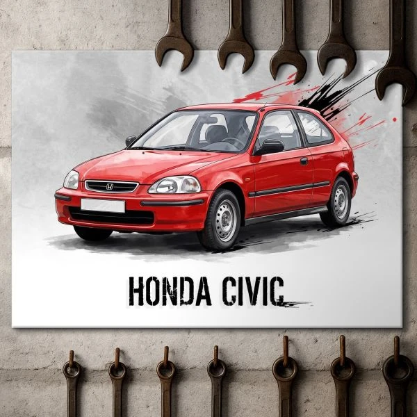 Grafika na metalu Honda Civic VI